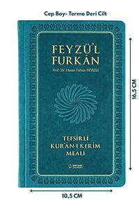 Feyzü'l Furkân Tefsirli Kuran-ı Kerim Meali Turkuaz(CEP BOY-SADECE MEAL-CİLTLİ) ürün fotoğrafı