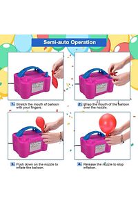 Çift Çıkışlı Elektrikli Balon Şişirme Makinesi Balon Makinası Pompası Şişirme Aleti Fişli ürün fotoğrafı