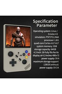 Yellowtech R43 Pro Retro Oyun Konsolu | 4.3” Ips Ekran | 15.000 Oyun | Hdmı Çıkışlı ürün fotoğrafı