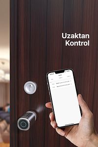 Akıllı Kapı Kilidi Mobil App Parmak Izi Şifre Rfıd Wi-fi Google Home & Alexa Kontrollü Kilit X8052 ürün fotoğrafı