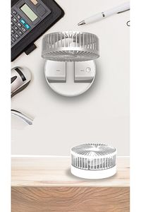 Kfan-7608 Şarjlı Beyaz Katlanılabilir Mini Fan Masa Üstü Vantilatörü Usb Soğutucu Sessiz El Fanı ürün fotoğrafı