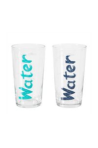 Water Bardak 570 ml 2'li Set -mavi&turkuaz ürün fotoğrafı
