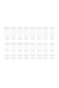Foly Etiketli Kare Erzak Saklama Kabı 24'lü Set 8x(0,55 LİTRE, 1,2 LİTRE, 1,75 LİTRE) Beyaz ürün fotoğrafı