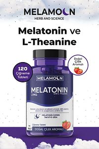 Doğal Melatonin Ve Teanin Içeren 120 Tablet Takviye Edici Gıda 3 Mg- Daha Kaliteli Ve Stressiz Uyku ürün fotoğrafı