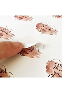 Thank You Sticker 25 Adet Kalpli Kuşe Etiket | Yuvarlak & Yapışkanlı Hediye Paketleme Butik Etiketi ürün fotoğrafı