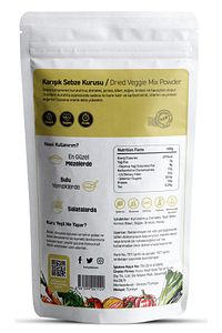 Kurutulmuş Sebze Karışımı - Dried Vegetables - Mix- Granül Karışık Sebze - 100 gr ürün fotoğrafı