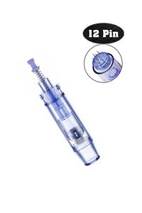 10 Adet 12 Pin Kapaklı Dr.pen A6,m5,m7,n2c,e30 A1 Mavi Kapaklı Soketli Kartuş Dermapen Iğne Orjinal ürün fotoğrafı
