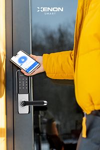 Akıllı Kapı Kilidi Mobil App Parmak Izi Şifre Rfıd Wi-fi Google Home & Alexa Kontrollü Kilit X8051 ürün fotoğrafı
