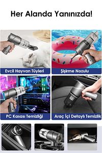 Üflemeli -ıslak Kuru Araç-ev-kamp Için Şarjlı El Süpürgesi ürün fotoğrafı