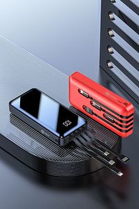 20.000 Mah Prime Dijital Göstergeli Dahili Çoklu Kablolu Powerbank,siyah ürün fotoğrafı