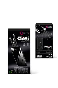 10.000 Mah Prime Dijital Göstergeli Dahili Çoklu Kablolu Powerbank,siyah,taşınabilir Şarj Cihazı ürün fotoğrafı
