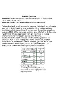 Haftalık 3'lü Çorba Paketi ( 3x50g)Brokoli, Kereviz ve Bezelye çorbası ürün fotoğrafı