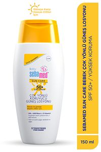 Baby UVA - UVB Filtresi ve E Vitamini Etkili Çok Yönlü Koruyucu Çocuk Güneş Losyonu 50 SPF 150 ml ürün fotoğrafı