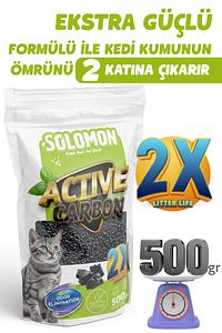 Active Carbon Kedi Kumu Koku Giderici 500 gr ürün fotoğrafı