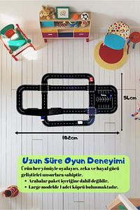 Oyuncak Araba, Araç Parkuru (LARGE) -eğitici Ve Eğlenceli Yol Yapım Ahşap Oyuncak - Otoban Puzzle ürün fotoğrafı