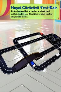 Oyuncak Araba, Araç Parkuru (LARGE) -eğitici Ve Eğlenceli Yol Yapım Ahşap Oyuncak - Otoban Puzzle ürün fotoğrafı