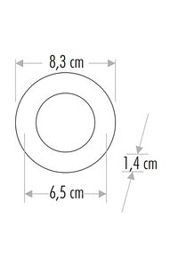 Ct-5144-b Panel Led Slim Yuvarlak 3 W Beyaz Işık Beyaz Gövde ürün fotoğrafı
