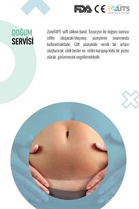 Soft Silikon Bant - 2cmx3mt- Estetik-skar-keloid-sezaryen-dikiş-karın/kol/bacak Germe-ben Aldırma ürün fotoğrafı