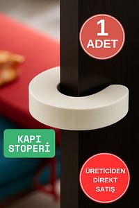 1 Adet Beyaz Kapı Güvenliği Kapı Stoperi, Kapı Durdurucu ürün fotoğrafı