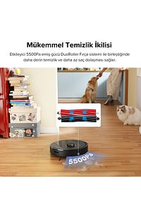 Q5 Pro Siyah Akıllı Robot Süpürge Siyah ürün fotoğrafı