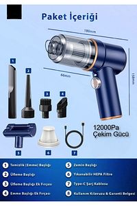 St-6638c 12000pa Çok Fonksiyonlu Vakumlu Araç Süpürgesi ürün fotoğrafı