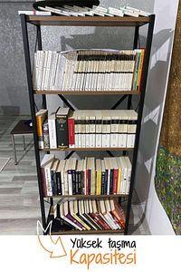 Sera Metal Kitaplık 5 Raflı Çok Amaçlı Dosya Kitap Rafı Ofis Salon Raf 150 Cm Beyaz ürün fotoğrafı