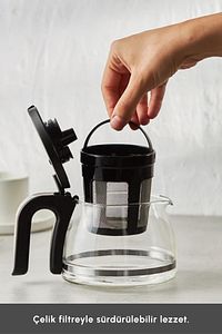 Just Coffee Aroma 2 In 1 Filtre Kahve Ve Çay Demleme Makinesi Bej ürün fotoğrafı