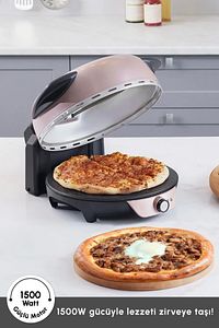Orginal Gastro 10 In 1 Pizza Ve Lahmacun Makinesi Biodiamond Rosegold New ürün fotoğrafı
