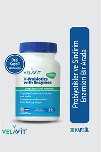 V-Probiotics with Enzymes Takviye Edici Gıda 30 Kapsül ürün fotoğrafı