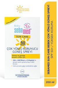 Baby SPF 50+ %98 UVA Korumalı UVB Filtreli Çok Yönlü Koruyucu Çocuk Güneş Spreyi 200 ml ürün fotoğrafı