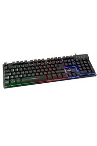 Titan K9 Siyah Usb Gökkuşağı Renkli Aydınlatmalı Q Standart Mekanik Hisli Gaming Oyuncu Klavyesi ürün fotoğrafı