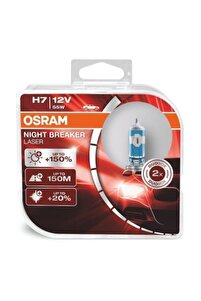 Gece Görüşünde Sıkıntı Yaşayanlar H7 Night Breaker Laser %150 Daha Fazla Işık (2'Lİ KUTU) ürün fotoğrafı