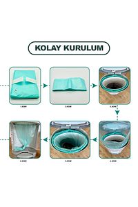 16l Çöp Kutuları Ile Uyumlu 2250 Bebek Bezi Kapasiteli 3 Paket Yerli Çöp Poşeti Pudra Kokulu ürün fotoğrafı