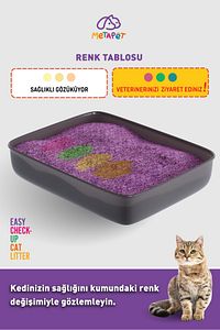 Renk Değiştiren, Erken Teşhis Akıllı Kedi Kumu, Yavru Kedilere Uygun, Doğal Tozsuz Bentonit, 2,6 Lt ürün fotoğrafı
