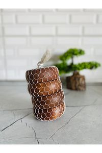 Kayın Ahşap Yuvarlak 4 Adet Kase Çerezlik 9 Cm Çap Koyu Renk ürün fotoğrafı
