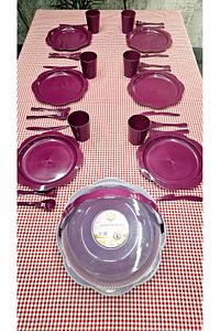 Papatya Piknik Seti 6 Kişilik 32 Parça Kamp Seti Pasta Seti ürün fotoğrafı