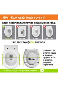, Neo Klozet Kapağı, Beyaz, Yavaş Kapanan, Pp ürün fotoğrafı