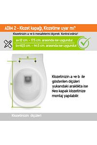 , Neo Klozet Kapağı, Beyaz, Yavaş Kapanan, Pp ürün fotoğrafı