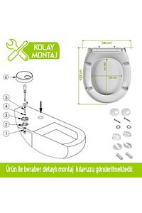 , Neo Klozet Kapağı, Beyaz, Yavaş Kapanan, Pp ürün fotoğrafı