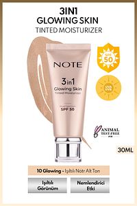 3 in 1 Glowing Skin Tinted Moisturizer SPF 50 Işıltılı Aydınlatıcı Krem ürün fotoğrafı