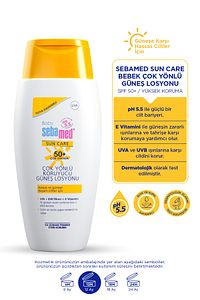 Baby UVA - UVB Filtresi ve E Vitamini Etkili Çok Yönlü Koruyucu Çocuk Güneş Losyonu 50 SPF 150 ml ürün fotoğrafı