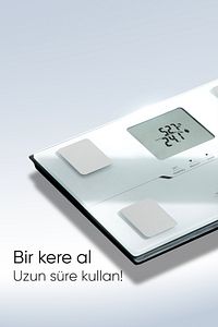 Bc 401 White Akıllı Bluetooth Tartı | Total Yağ, Sıvı, Kas, Kemik Mineral Ölçer Vücut Analiz Tartısı ürün fotoğrafı