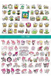 Büyük Sanrio Sticker Set Hello Kitty Kuromi 17 Sayfa 450'den Fazla Sticker Etiket (425) ürün fotoğrafı