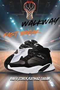 Fast Break Unisex Siyah Basketbol Ayakkabısı ürün fotoğrafı