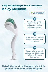 Orijinal %100 Titanyum 0,50mm 540 Iğneli 100 Kullanım Anti Alerjik Saç & Cilt Bakım Dermaroller ürün fotoğrafı