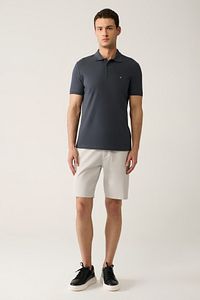 Erkek Antrasit %100 Pamuk Serin Tutan Polo Yaka T-shirt E001004 ürün fotoğrafı