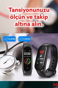 M6 Akıllı Bileklik 2025 | Renkli Ekranlı Akıllı Saat | Bluetooth | iOS Android Uyumlu | Adım Sayar ürün fotoğrafı