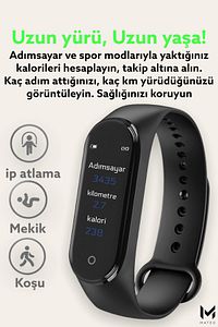 M6 Akıllı Bileklik 2025 | Renkli Ekranlı Akıllı Saat | Bluetooth | iOS Android Uyumlu | Adım Sayar ürün fotoğrafı