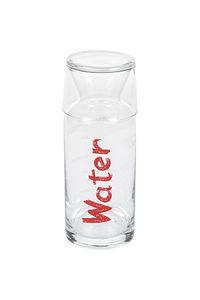 Water Kırmızı Kapaklı Başucu Sürahisi - 700 ml ürün fotoğrafı