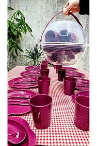 Papatya Piknik Seti 62 Parça 12 Kişilik Pasta Seti ürün fotoğrafı